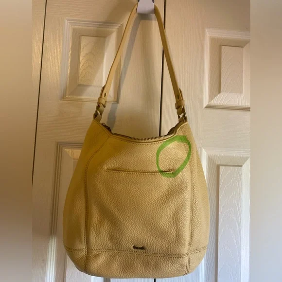 The Sak Mustard Yellow Leather Hobo Shoulder Bag - Picture 3 of 5